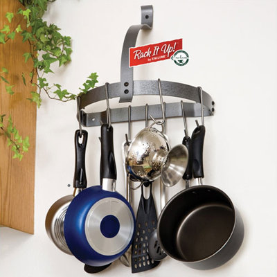 Wall Hanging Pot Rack enclume rack it up! half moon wall mounted pot rack & reviews Wall Hanging Pot Rack enclume rack it up! half moon wall mounted pot rack & reviews