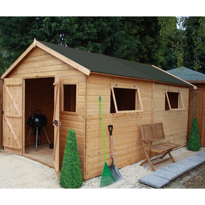 Mercia Garden Products 16 x 10 Wooden Shiplap Storage Shed 