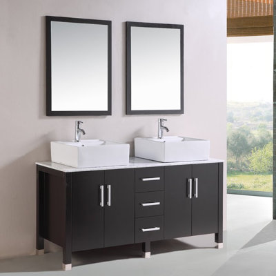 Kokols 24 Bathroom Vanity Set kokols 60" double bathroom vanity set with mirror & reviews | wayfair Kokols 24 Bathroom Vanity Set kokols 60" double bathroom vanity set with mirror & reviews | wayfair