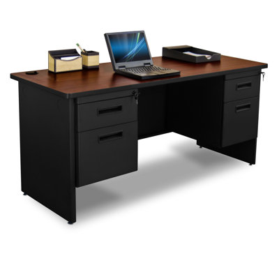 marvel office furniture pronto double pedestal computer desk | wayfair marvel office furniture pronto double pedestal computer desk | wayfair