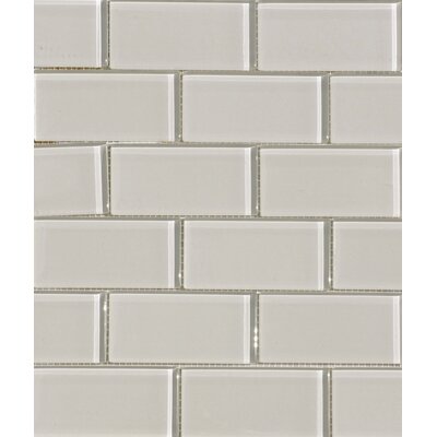 The Bella Collection 2 x 4 Glass Subway Tile in Mist 