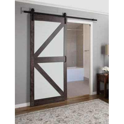 erias home designs continental frosted glass 1 panel ironage laminate interior barn door reviews wayfair - Erias Home Designs erias home designs continental frosted glass 1 panel ironage laminate interior barn door reviews wayfair - Erias Home Designs