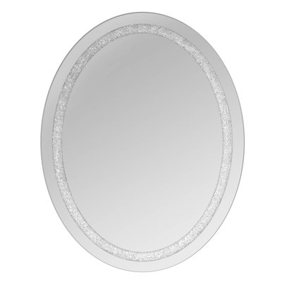 Crystal Wall Mirror selectionschaumont oval beaded crystal wall mirror & reviews Crystal Wall Mirror selectionschaumont oval beaded crystal wall mirror & reviews