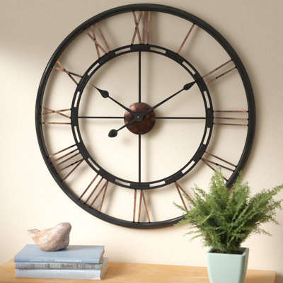 Metal Wall Clock august grove drew oversized metal wall clock & reviews | wayfair Metal Wall Clock august grove drew oversized metal wall clock & reviews | wayfair