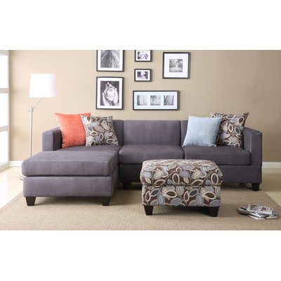 Ashtyn Reversible Chaise Sectional with Ottoman
