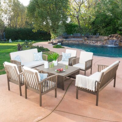 Haubstadt 8 Piece Lounge Seating Group with Cushion