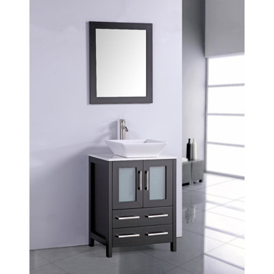 24 Mirrored Bathroom Vanity ivy bronx leyla 24" single bathroom vanity set with mirror 24 Mirrored Bathroom Vanity ivy bronx leyla 24" single bathroom vanity set with mirror