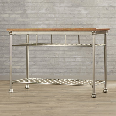 Kitchen Island Butcher Block red barrel studio kibbe kitchen island with butcher block top Kitchen Island Butcher Block red barrel studio kibbe kitchen island with butcher block top