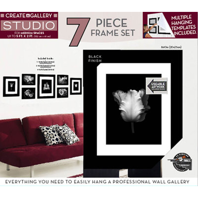 Wall Frame Set red barrel studio linntown 7 piece studio picture frame set Wall Frame Set red barrel studio linntown 7 piece studio picture frame set