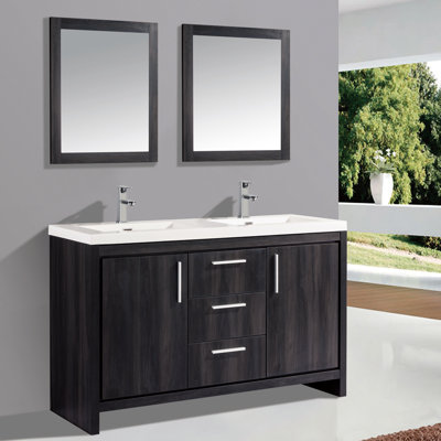 Bathroom Vanities Miami mtdvanities miami 59" double sink modern bathroom vanity set with Bathroom Vanities Miami mtdvanities miami 59" double sink modern bathroom vanity set with