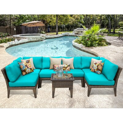 Manhattan 7 Piece Sectional Seating Group with Cushion