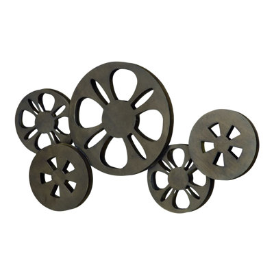 Movie Reel Wall Decor brayden studio decorative bronze metal movie reel sculpture wall Movie Reel Wall Decor brayden studio decorative bronze metal movie reel sculpture wall