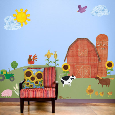 Farm Wall Art my wonderful walls friendly farm wall mural | wayfair Farm Wall Art my wonderful walls friendly farm wall mural | wayfair