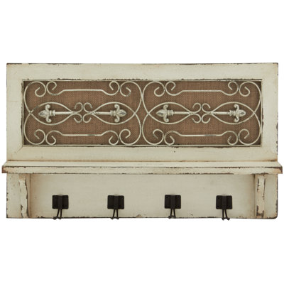 Wood And Metal Wall Shelves lark manor wood and metal wall hook shelf & reviews | wayfair Wood And Metal Wall Shelves lark manor wood and metal wall hook shelf & reviews | wayfair