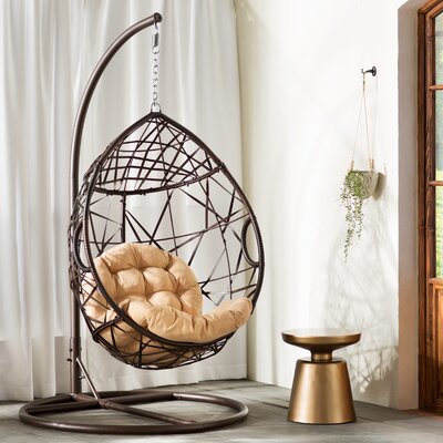 Auxerre Tear Drop PVC Swing Chair with Stand
