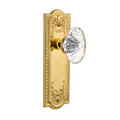 Nostalgic Warehouse Oval Fluted Crystal Glass Double Dummy Door Knob ...