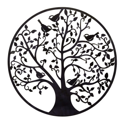 Metal Circle Wall Decor bayaccents round metal tree branches and birds wall décor Metal Circle Wall Decor bayaccents round metal tree branches and birds wall décor