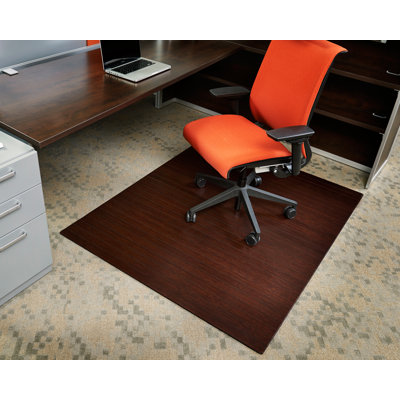 symple stuff bamboo rectangular office chair mat & reviews | wayfair symple stuff bamboo rectangular office chair mat & reviews | wayfair