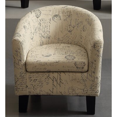 Florino Artistic Script Barrel Chair