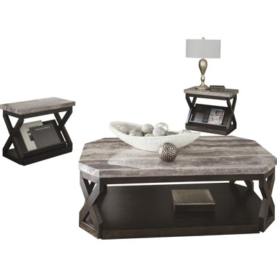 latitude run kelton 3 piece coffee table set & reviews | wayfair latitude run kelton 3 piece coffee table set & reviews | wayfair