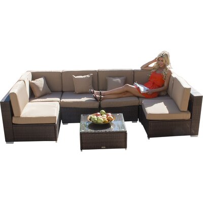 Belleze 7 Piece Deep Seating Group with Cushion