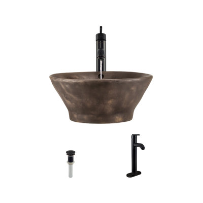 Mold In Bathroom Sink Overflow mrdirect bronze cone circular vessel bathroom sink with overflow Mold In Bathroom Sink Overflow mrdirect bronze cone circular vessel bathroom sink with overflow