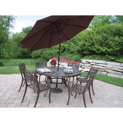 Check out our selection of new Mississippi Dining Set with Umbrella by Oakland Living