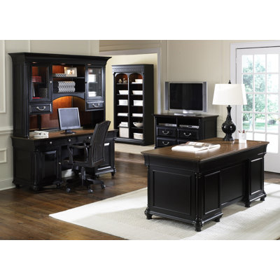 liberty furniture st. ives 5-piece standard desk office suite liberty furniture st. ives 5-piece standard desk office suite
