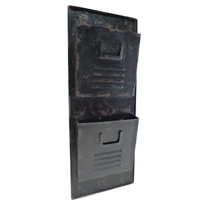 Metal Wall File cheungs 12.5" x 31.5" x 3.25" 2 tier metal wall file pockets Metal Wall File cheungs 12.5" x 31.5" x 3.25" 2 tier metal wall file pockets