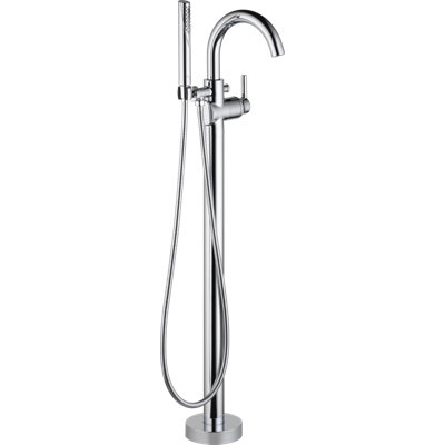 Delta Trinsic® Bathroom Single Handle Floor Mount Tub Filler with ... Delta Trinsic® Bathroom Single Handle Floor Mount Tub Filler with ...