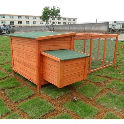 Aosom Pawhut Wood Chicken Coop Rabbit Hen House Nest Huge 