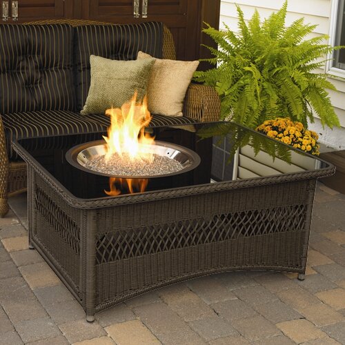 The Outdoor GreatRoom Company Naples Coffee Table with Fire Pit