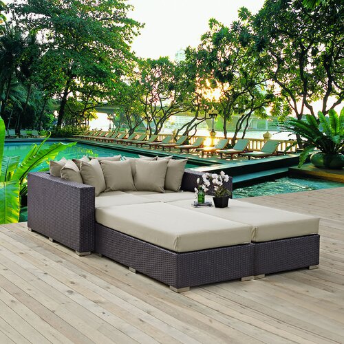 Convene 4 Piece Patio Daybed with Cushions