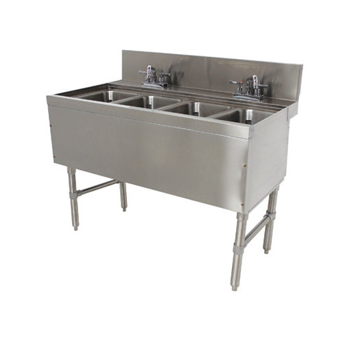 Prestige Series 48" x 25" Free Standing Bar Sink with Faucet ADVT2075