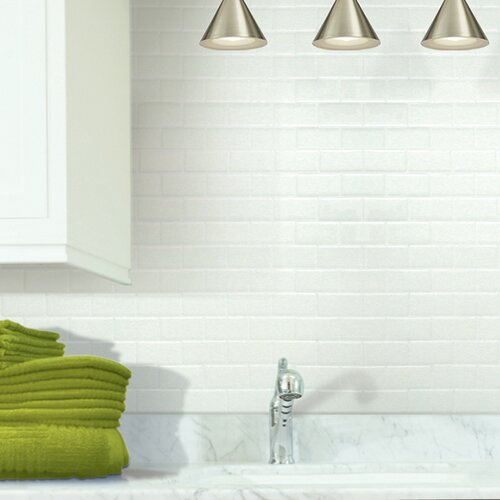 Smart Tiles Mosaik 10.95quot; x 9.7quot; Peel  Stick Subway Tile in White  Reviews  Wayfair