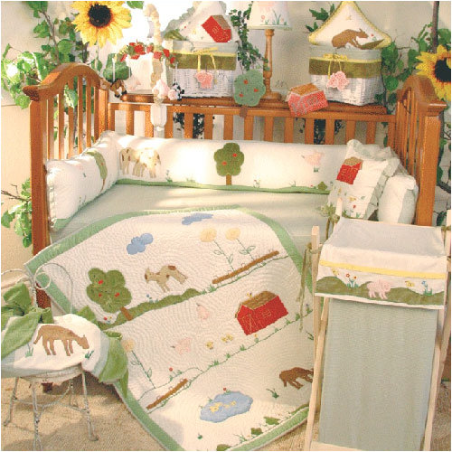 brandee danielle appletree farm 4 piece crib bedding set ebay farm crib sheets