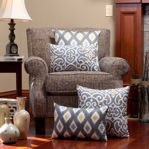 Andover Mills Ansonia Damask Throw Pillow & Reviews Wayfair