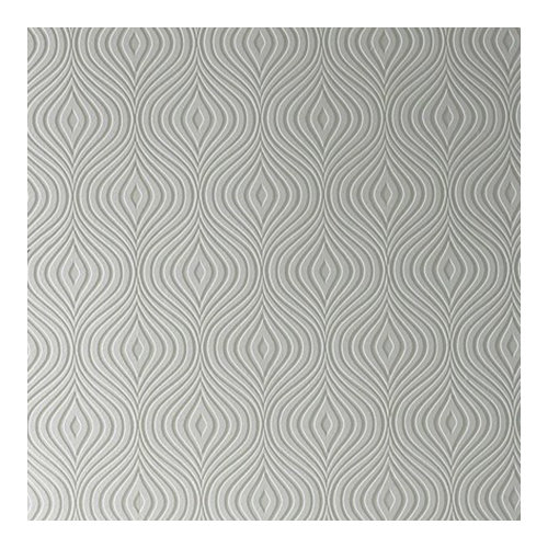 Graham & Brown Paintable Curvy 33' x 20" Geometric 3D Embossed