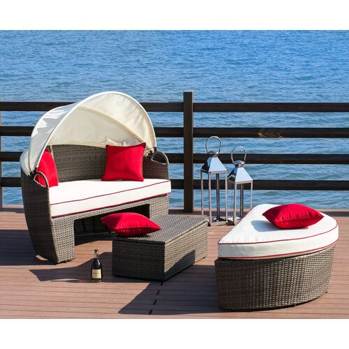 Lorren 3 Piece Daybed Set with Cushions