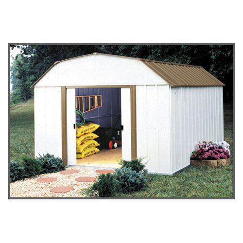 Arrow Lexington 10 X 14 (LX1014-A) Arrow Lexington 10 ft. W x 14 ft. D Metal Storage Shed ...