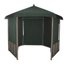  Hexagonal 11 Ft. W x 11 Ft. D Metal Portable Gazebo  DC America 