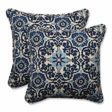 Fresh Woodblock Indoor/Outdoor Throw Pillow (Set of 2)