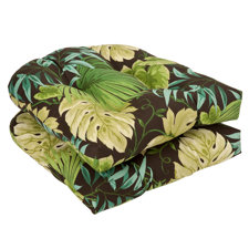 Modern Outdoor Dining Chair Cushion (Set of 2)