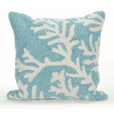 Fresh Frontporch Coral Indoor/Outdoor Throw Pillow