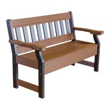 No Copoun Heritage Poly Lumber Garden Bench
