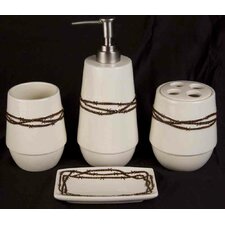  Barbwire 4-Piece Bathroom Accessory Set  HiEnd Accents 