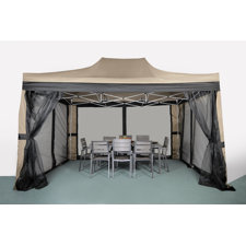  Pop-Up 15 Ft. W x 10 Ft. D Metal Portable Gazebo  LB International 