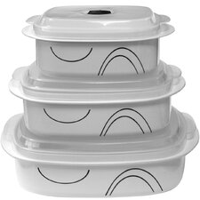  Simple Lines 6 Piece Microwave Cookware and Storage Set  Corelle 