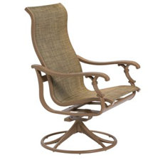 #1 Ravello Sling High Back Swivel Rocking Chair