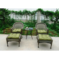 Wonderful Rockport All Weather Wicker 5 Piece Lounge Seating Group with Cushion Wonderful Rockport All Weather Wicker 5 Piece Lounge Seating Group with Cushion